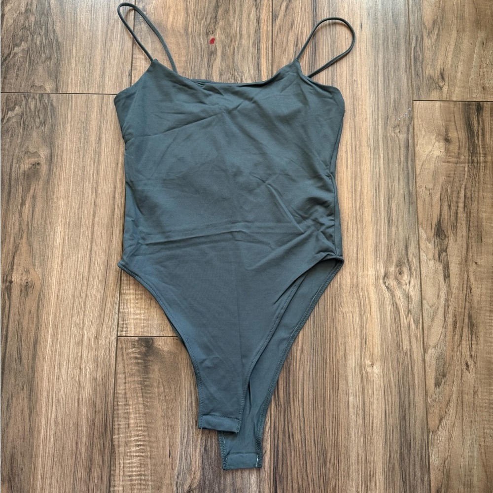 Pull&Bear Olive Green Slim Tank Top